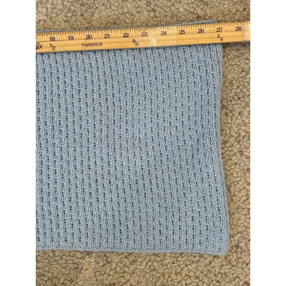 Patapampa 100% Baby Alpaca Infinity Scarf Light Blue Luxury Knit Loop Scarf
